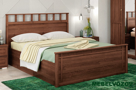 Кровать Ричард 1,4 РКР-1 (орех донской) с ортопед. основанием на опорах от магазина Мебельвозов в Нижнем Новгороде