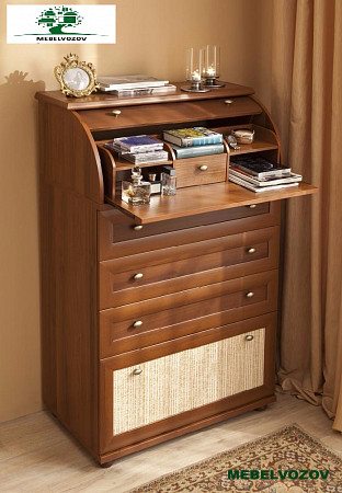 Комод-секретер 2 Милана (Орех) от магазина Мебельвозов в Нижнем Новгороде