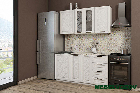 Кухонный гарнитур Модена 1500 (белый) H=720 от магазина Мебельвозов в Нижнем Новгороде