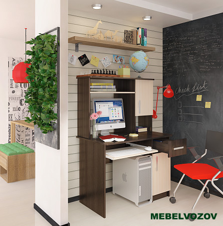 Стол компьютерный Интел-15 (бодега cветлый/бодега темный) от магазина Мебельвозов в Нижнем Новгороде