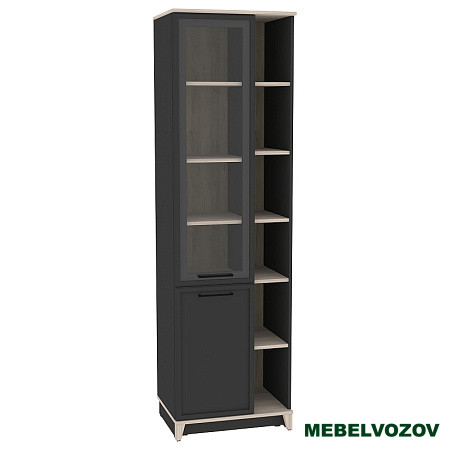 Aurelio 1 (гостиная) Шкаф МЦН (модуль 151), Антрацит-Блеквуд Сатиновый от компании Мебельвозов в Нижнем Новгороде