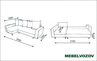Угловой диван Канзас плюс от магазина Мебельвозов в Нижнем Новгороде