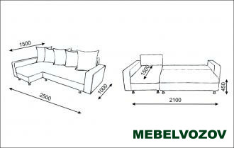 Угловой диван Канзас плюс от магазина Мебельвозов в Нижнем Новгороде