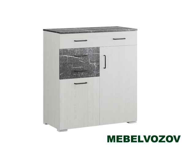 Теана комод (ясень анкор светлый/МДФ мрамор дарк) от магазина Мебельвозов в Нижнем Новгороде