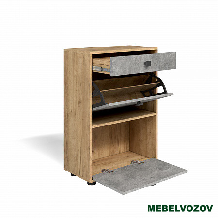 Обувница "Мини-Лайт" МЛ-7 (ателье светлое/дуб золотой крафт) от магазина Мебельвозов в Нижнем Новгороде