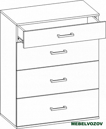 Комод Next 40-2(Дуб Сонома/Белая Аляска) от магазина Мебельвозов в Нижнем Новгороде