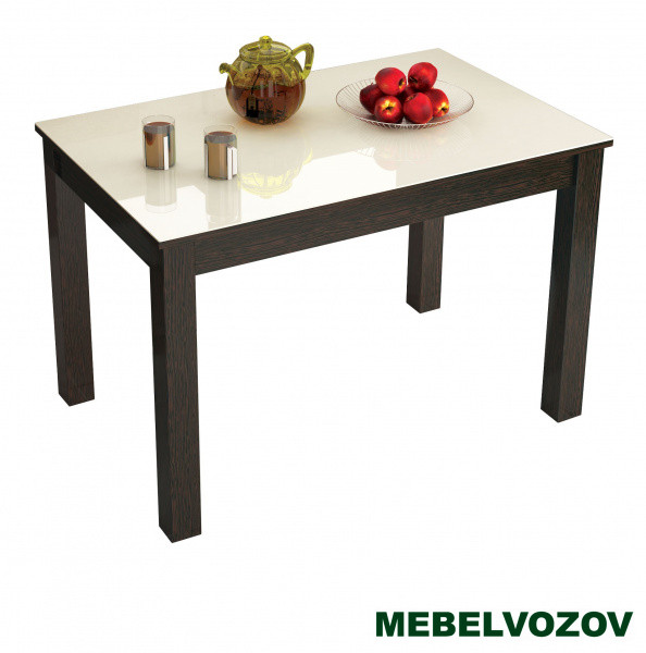 Стол обеденный Норман 1000х600 мм (Венге/Лакобель Ваниль) от магазина Мебельвозов в Нижнем Новгороде