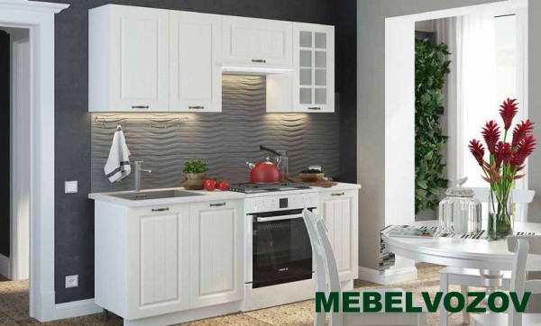 Кухонный гарнитур Мария 1800 (дуб белый) H=720 от магазина Мебельвозов в Нижнем Новгороде