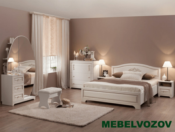 Модульная спальня Белла компоновка 1(Белый/джелато софт) от магазина Мебельвозов в Нижнем Новгороде