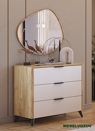 Адам Комод (дуб крафт золотой/белое дерево) от магазина Мебельвозов в Нижнем Новгороде