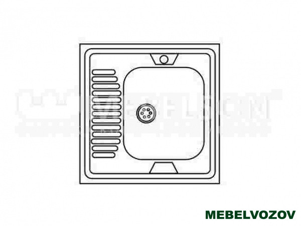 Фото мойка накладная std600.600-5c правая бергамо элемента от сайта Мебельвозов в Нижнем Новгороде