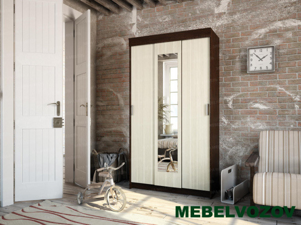 Шкаф-купе ЭКО венге/лоредо от компании Мебельвозов в Нижнем Новгороде