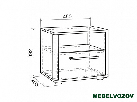 Тумба прикроватная Зара (Дуб сонома/белый) от магазина Мебельвозов в Нижнем Новгороде