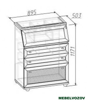 Комод-секретер 1 Милана (Венге) фото от Мебельвозов в Нижнем Новгороде
