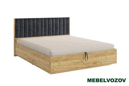 Адам Кровать с подъемным механизмом 1600 (дуб крафт золотой/грей алькантара (велюр) от магазина Мебельвозов в Нижнем Новгороде