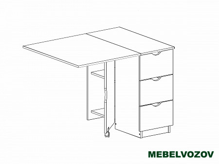 Стол кухонный СТ-01(Бодега темный/Анкор светлый) от магазина Мебельвозов в Нижнем Новгороде