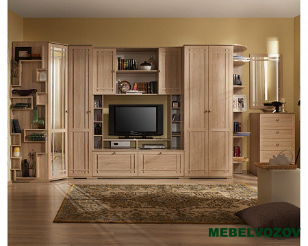 Шкаф угловой Фасад зеркало (Дуб Сонома) Sherlock10  от компании Мебельвозов в Нижнем Новгороде