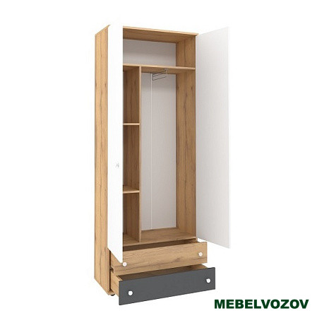 Шкаф для одежды и белья белый Лойс 92 детальное изображение от магазина mebelvozov.ru в Нижнем Новгороде