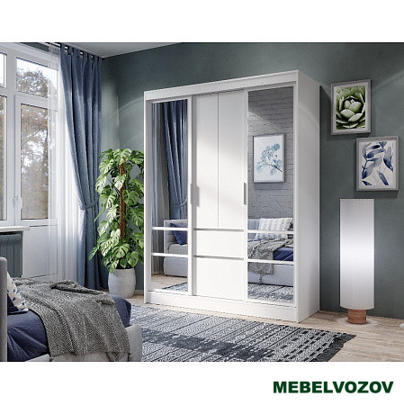 Шкаф-купе "Симпл" ШКК-06 Белый от компании Мебельвозов в Нижнем Новгороде