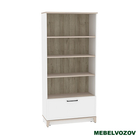 Aurelio 2 (гостиная) Шкаф МЦН (модуль 167), Белый-Блеквуд Сатиновый от компании Мебельвозов в Нижнем Новгороде