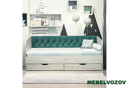 Кровать с продольной мягкой спинкой "Софа №13" от магазина Мебельвозов в Нижнем Новгороде