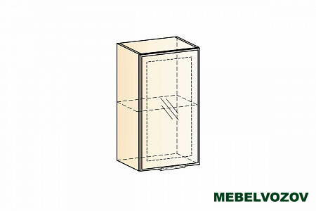 Стоун шкаф навесной L400 H720 1 дв.рам. фото от Мебельвозов в Нижнем Новгороде