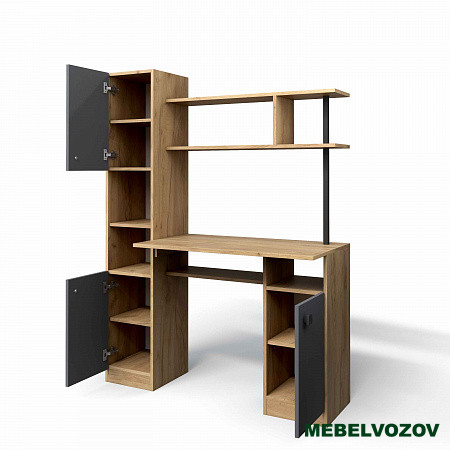 Стол компьютерный СК-7 (графит/дуб золотой крафт) от магазина Мебельвозов в Нижнем Новгороде