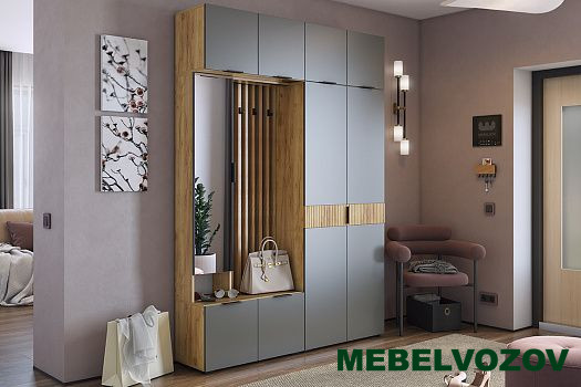 Прихожая "Бери К4" (дуб крафт золотой/графит) от магазина Мебельвозов в Нижнем Новгороде