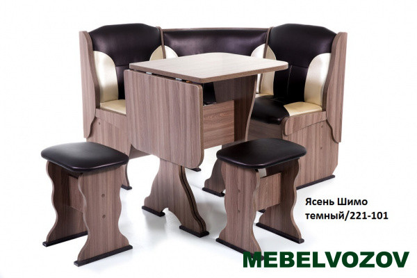 Кухонный уголок Нарцисс Ясень/221-101 от магазина Мебельвозов в Нижнем Новгороде