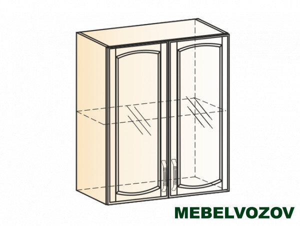 Фото шкаф навесной l600 h720 (2 дв. рам.) (эмаль) бергамо элемента от сайта Мебельвозов в Нижнем Новгороде