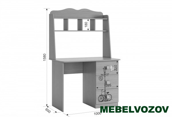 Письменный стол Амели детальное изображение от магазина mebelvozov.ru в Нижнем Новгороде