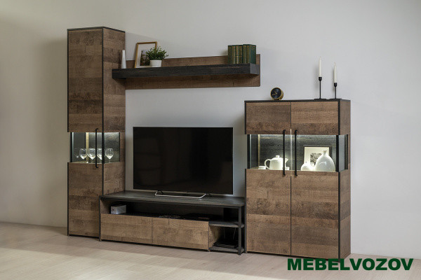 Шкаф-пенал с витриной Трувор 13.205 - фото от компании Мебельвозов в Нижнем Новгороде Шкаф-пенал с витриной Трувор 13.205 от компании Мебельвозов в Нижнем Новгороде