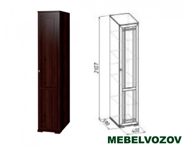 Шкаф для белья Sherlock 91 ПРАВЫЙ (Орех шоколадный) фото от Мебельвозов в Нижнем Новгороде