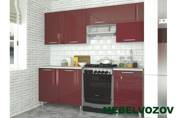 Кухонный гарнитур Танго 2100 (БОРДО) от магазина Мебельвозов в Нижнем Новгороде