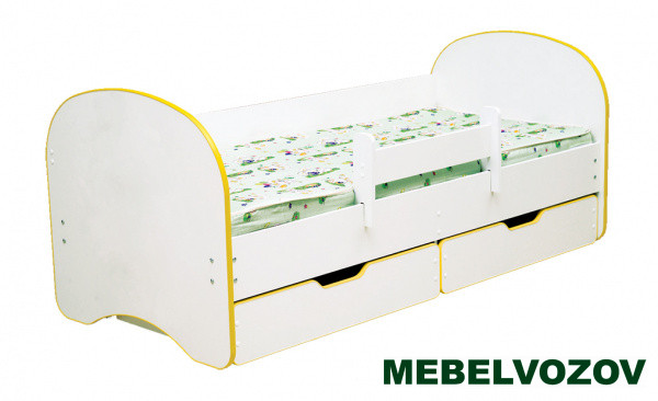 Кровать детская "Радуга" с 2-мя ящиками 800*1900  детальное изображение от магазина mebelvozov.ru в Нижнем Новгороде