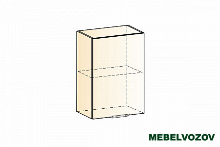 Стоун шкаф навесной L500 H720 1 дв.гл. фото от Мебельвозов в Нижнем Новгороде