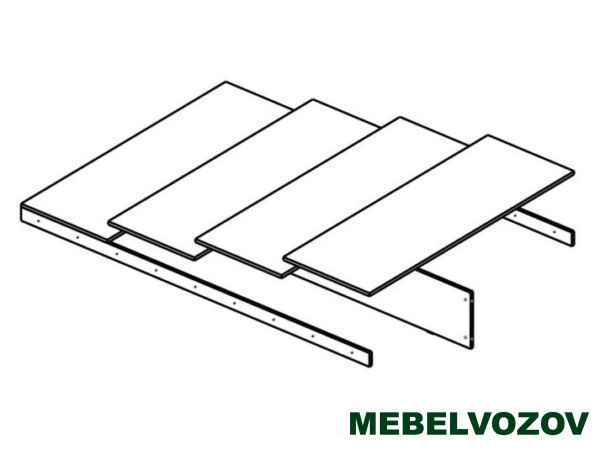 Кровать Ричард 1,6 РКР-1 (орех донской) с настилом из ДСП от магазина Мебельвозов в Нижнем Новгороде
