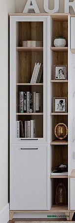 Aurelio 1 (гостиная) Шкаф МЦН (модуль 150), Белый-Блеквуд Сатиновый от Mebelvozov в Нижнем Новгороде