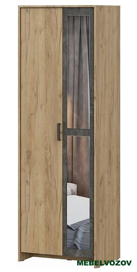 Шкаф двухстворчатый для одежды Лофт от компании Мебельвозов в Нижнем Новгороде
