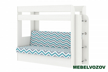 Кровать-Диван 2-х этажная Карамель 75 (Бодега светлый/бодега светлый) детальное изображение от магазина mebelvozov.ru в Нижнем Новгороде