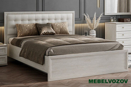 "Александрия" КР-102 Кровать 1,6 м с гибким основанием и мягким щитом ЩМ-102 от магазина Мебельвозов в Нижнем Новгороде