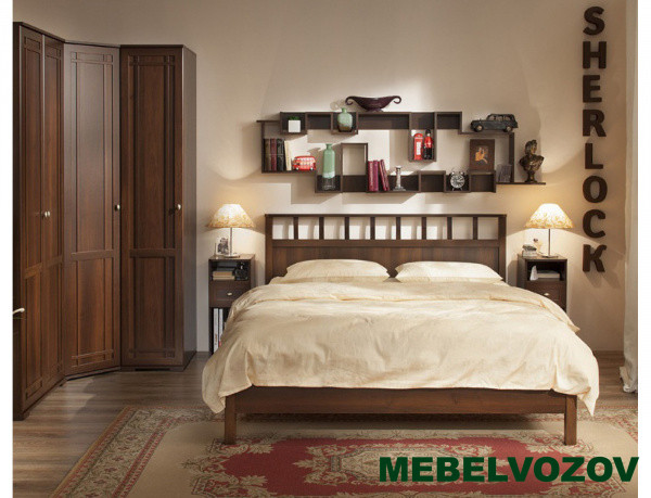 Модульная спальня SHERLOCK Компоновка 1 (Орех Шоколадный) от магазина Мебельвозов в Нижнем Новгороде
