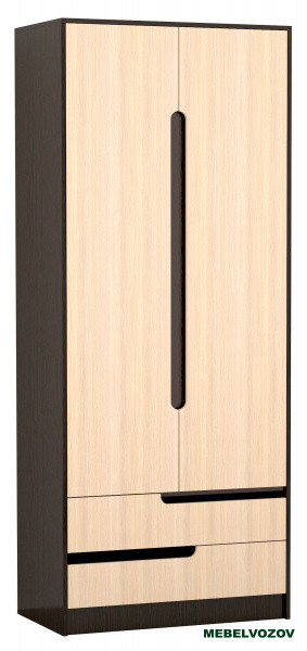 Шкаф 2-х створчатый Гавана (Венге/Дуб Молочный) от магазина Мебельвозов в Нижнем Новгороде