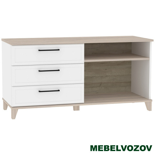 Aurelio 5 (гостиная) Тумба МЦН (модуль 172), Белый-Блеквуд Сатиновый от магазина Мебельвозов в Нижнем Новгороде