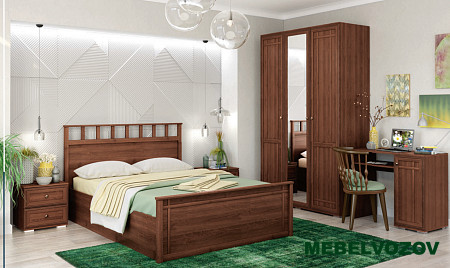 Модульная спальня Ричард (орех донской). Комплект 2 от магазина Мебельвозов в Нижнем Новгороде