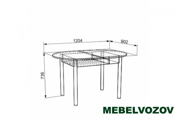 Кухонный стол Квартет (Дуб Млечный) - фото от магазина Мебельвозов в Нижнем Новгороде Кухонный стол Квартет (Дуб Млечный) от магазина Мебельвозов в Нижнем Новгороде