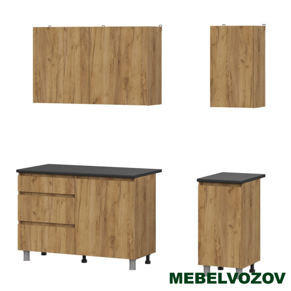 Кухонный гарнитур Денвер 1.6 м (дуб золотой) от магазина Мебельвозов в Нижнем Новгороде