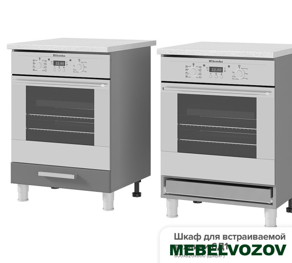 Белый кухонный гарнитур Прованс 2 Компоновка 4 от магазина Мебельвозов в Нижнем Новгороде