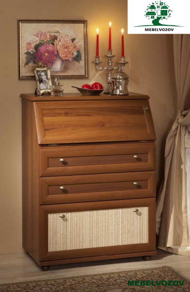 Комод-секретер 1 Милана (Орех) от магазина Мебельвозов в Нижнем Новгороде