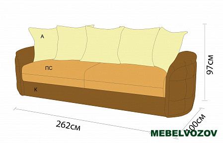 Диван еврокнижка "Даллас" от магазина Мебельвозов в Нижнем Новгороде